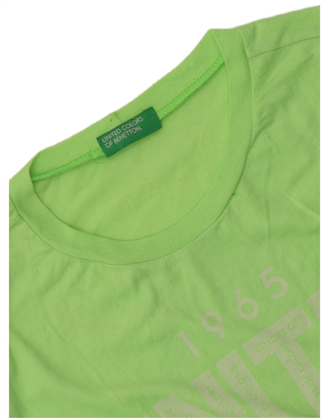 T-shirt grafica da donna Benetton Top UK 12 verde medio