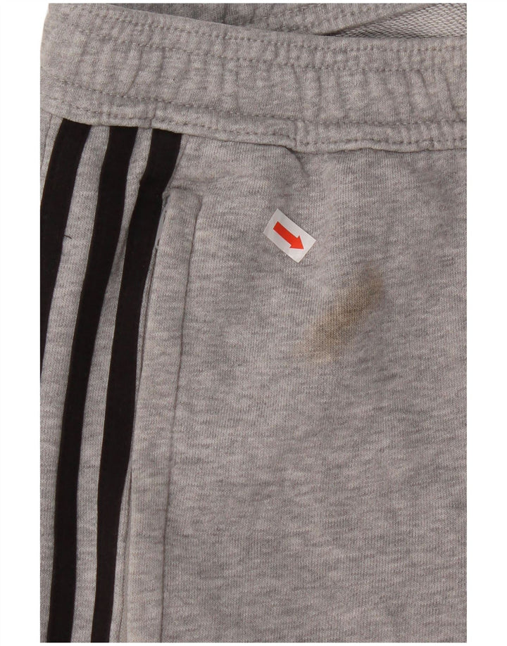 Pantaloni da tuta da uomo Adidas in cotone grigio medio