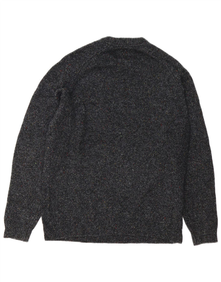 Maglione maglione girocollo da uomo Superdry grande lana screziata grigia