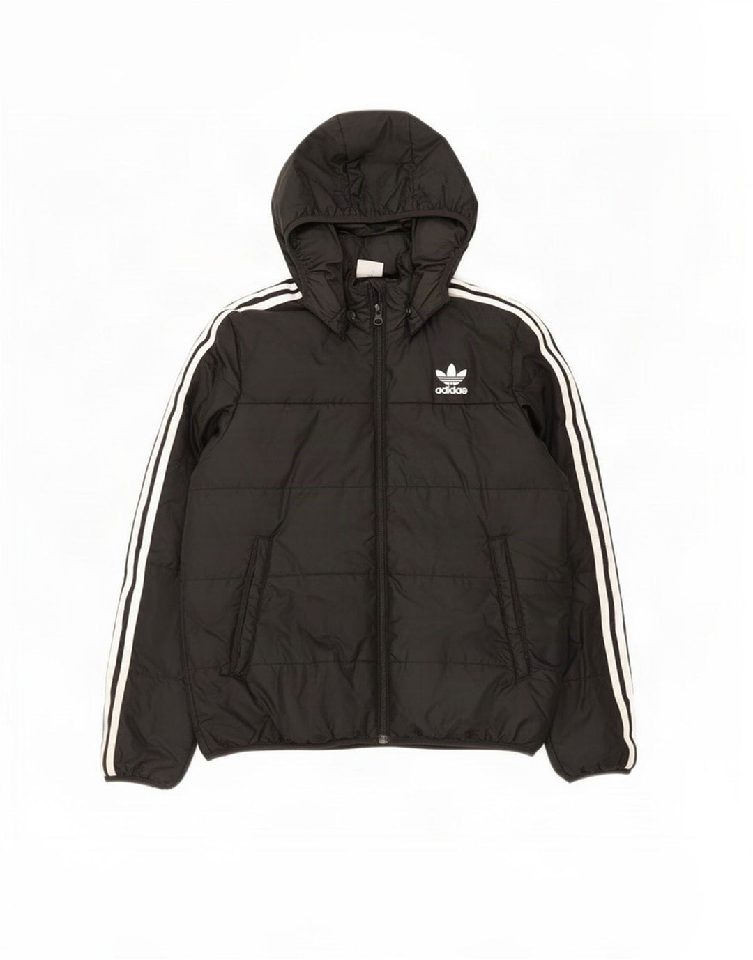 Giacca imbottita con cappuccio Adidas da ragazzo 12-13 anni in poliestere nero