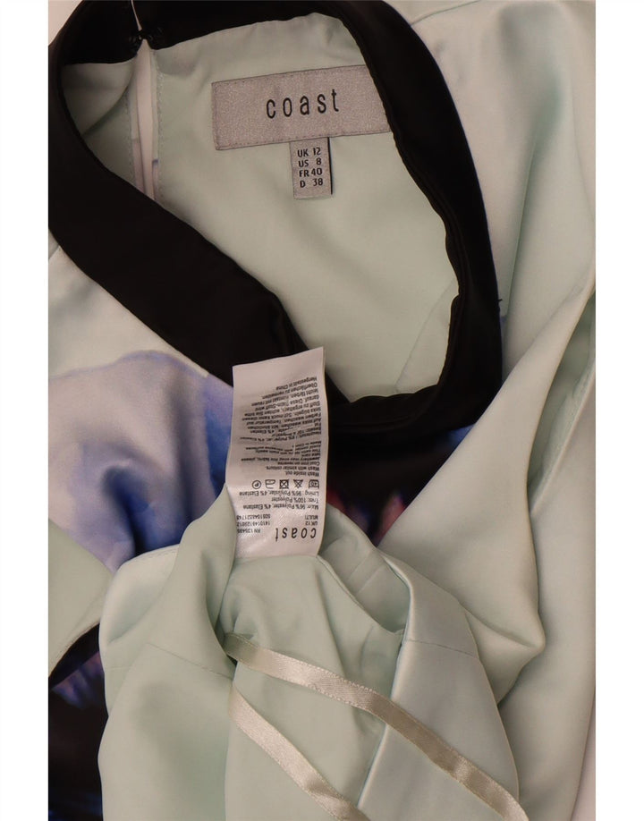 Camicetta senza maniche corta da donna Coast UK 12 Poliestere floreale verde medio