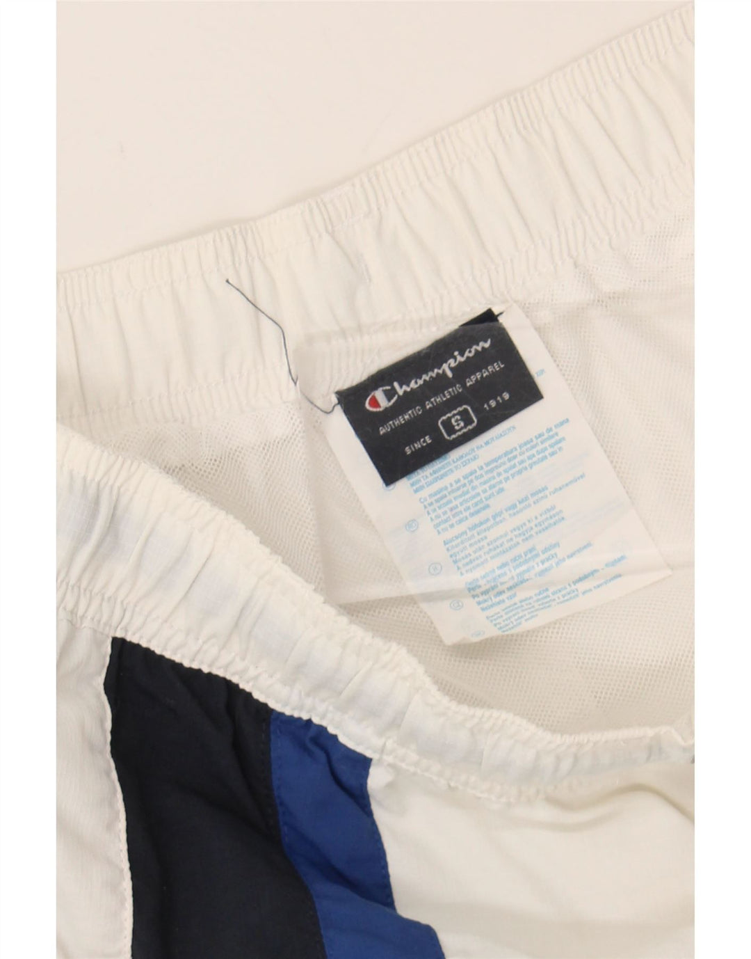CHAMPION Mens Swimming Shorts Small White Colourblock Polyamide Vintage Champion and Second-Hand Champion from Messina Hembry 