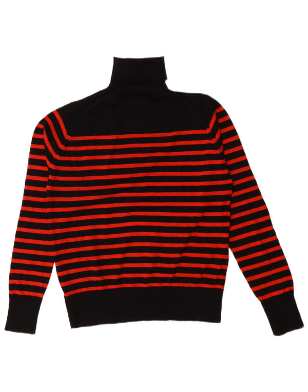 Maglione maglione a collo alto da donna Marks & Spencer UK 12 medio a righe nere