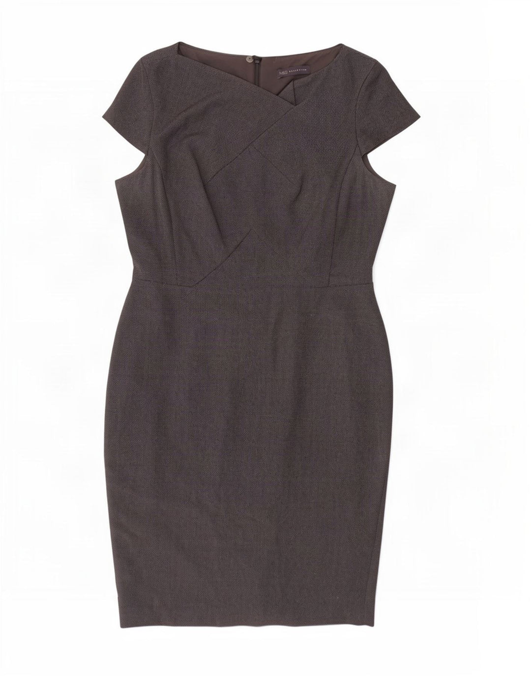 Abito tubino da donna Marks & Spencer UK 14 grande poliestere grigio