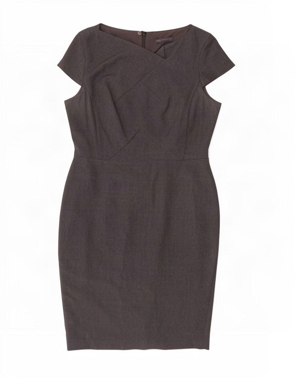 Abito tubino da donna Marks & Spencer UK 14 grande poliestere grigio