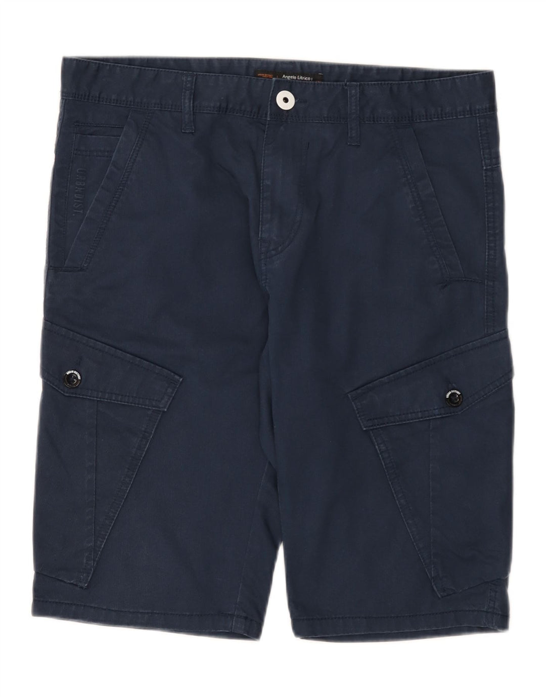 Pantaloncini cargo da uomo Angelo Litrico W34 Large in cotone blu navy