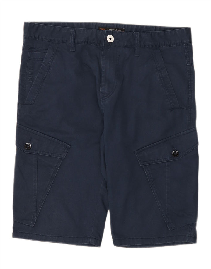 Pantaloncini cargo da uomo Angelo Litrico W34 Large in cotone blu navy