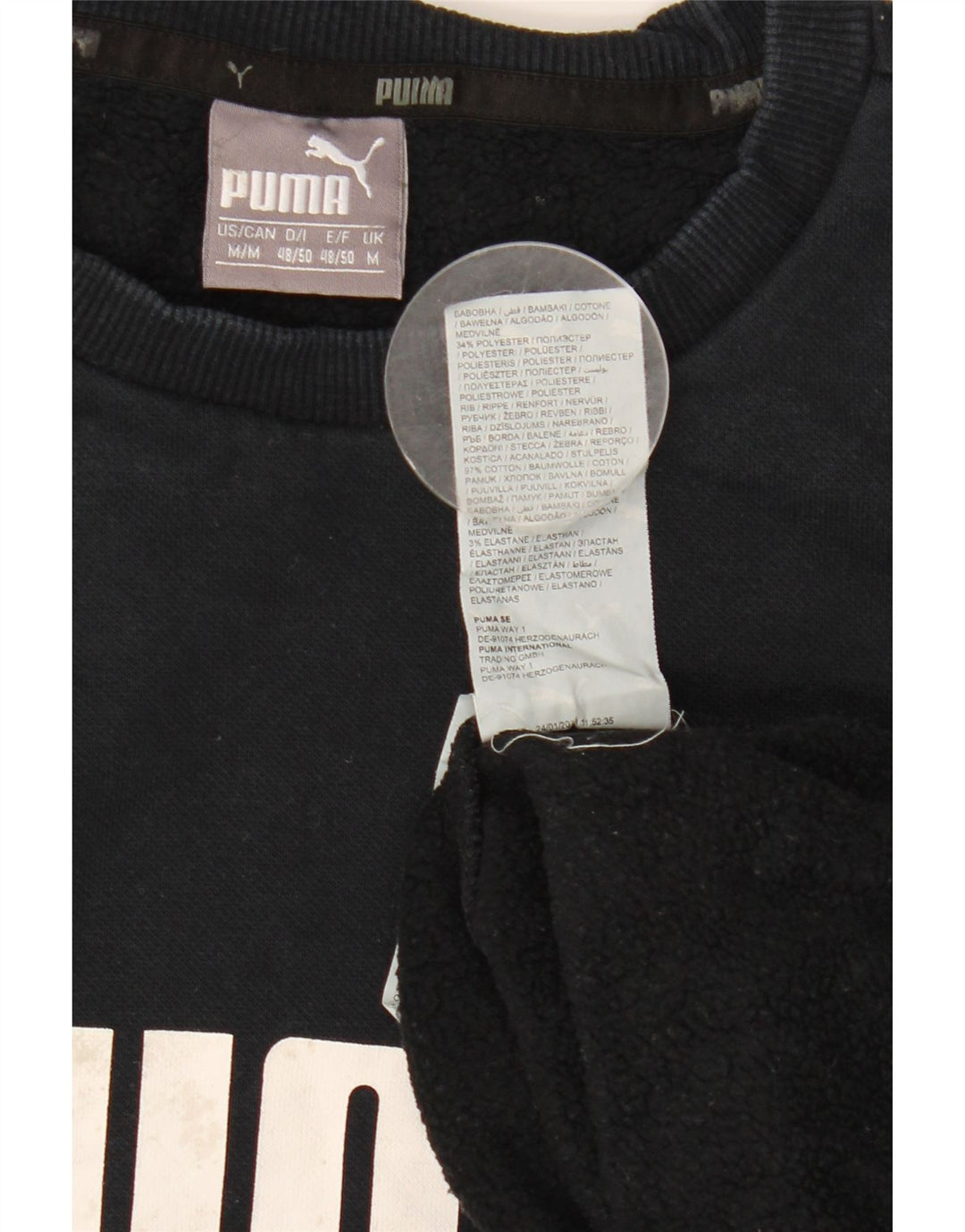 Felpa grafica da uomo Puma, media, in cotone blu navy