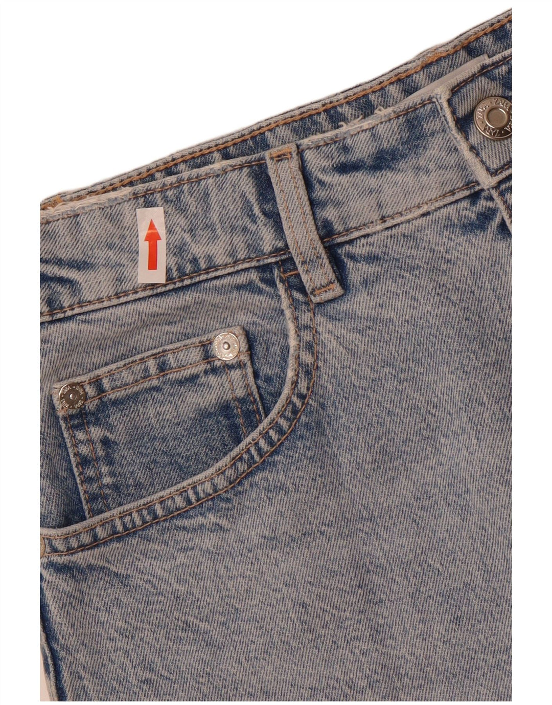 Gonna in denim da donna Zara media W28 in cotone blu