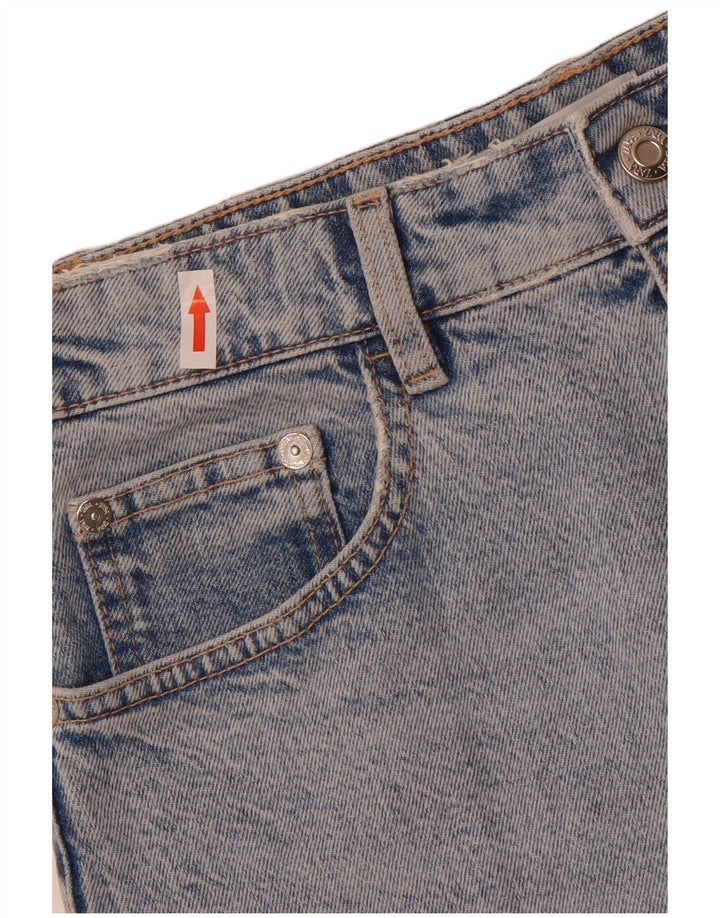 Gonna in denim da donna Zara media W28 in cotone blu