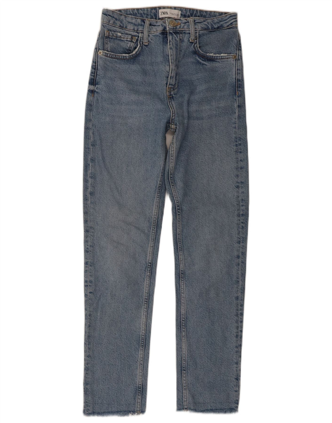 Jeans slim da donna ZARA EU 34 2XS W24 L27 Blu