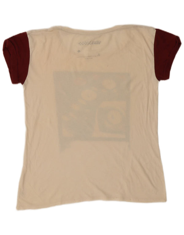 T-shirt grafica da donna VANS Top UK 16 Large Off White Colourblock