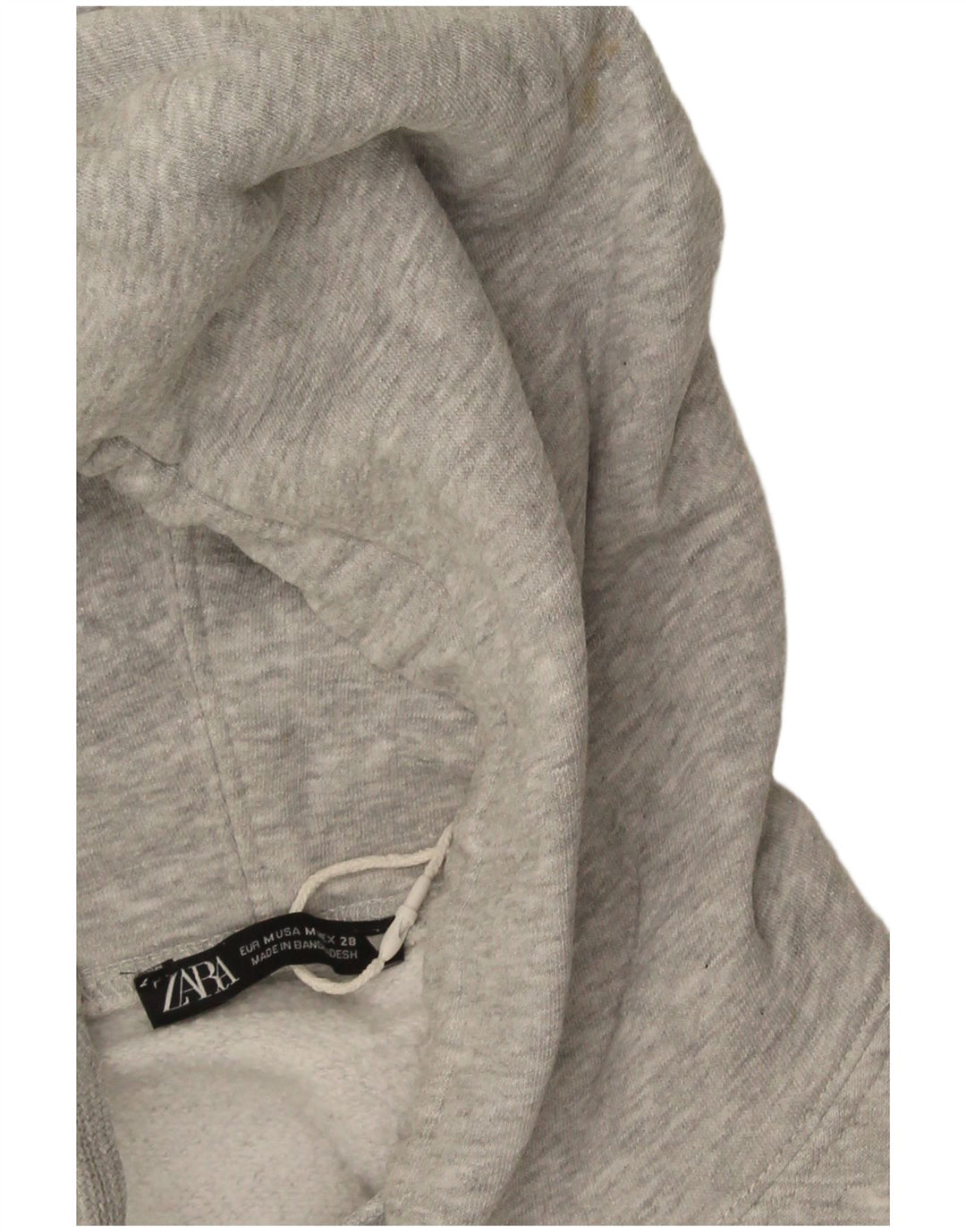 Maglione oversize con cappuccio da donna Zara UK 14 Grigio medio chiazzato