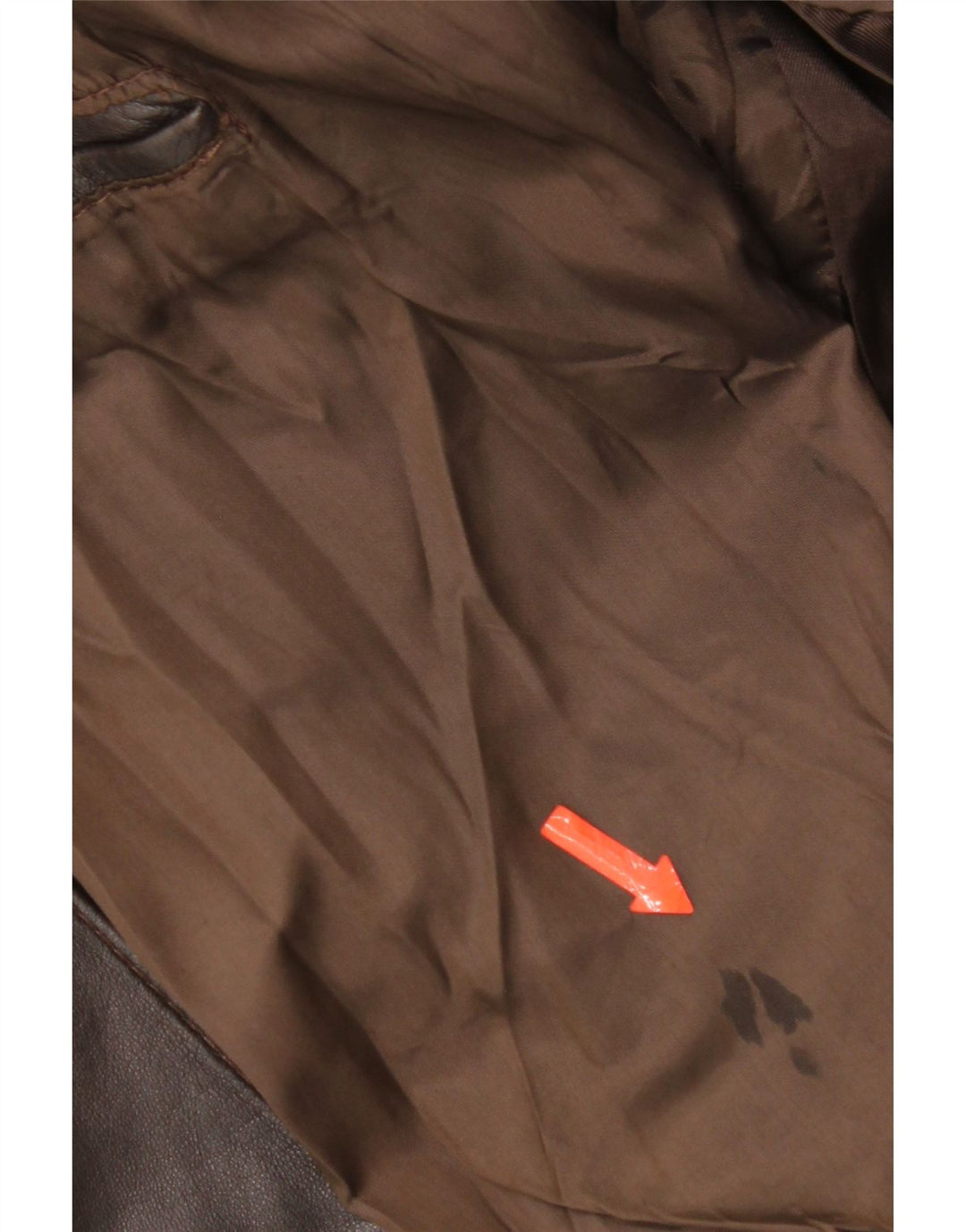 Giacca in pelle vintage da uomo UK 42 XL in pelle marrone