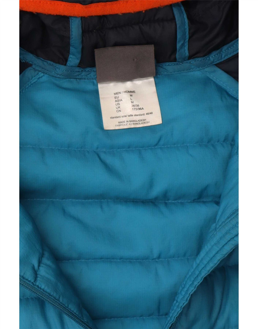 Giacca imbottita con cappuccio da uomo Jack Wolfskin UK 36/38 Colorblock blu medio