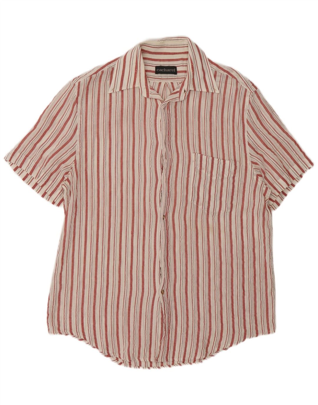 Camicia a maniche corte da uomo Cacharel a righe bianche grandi