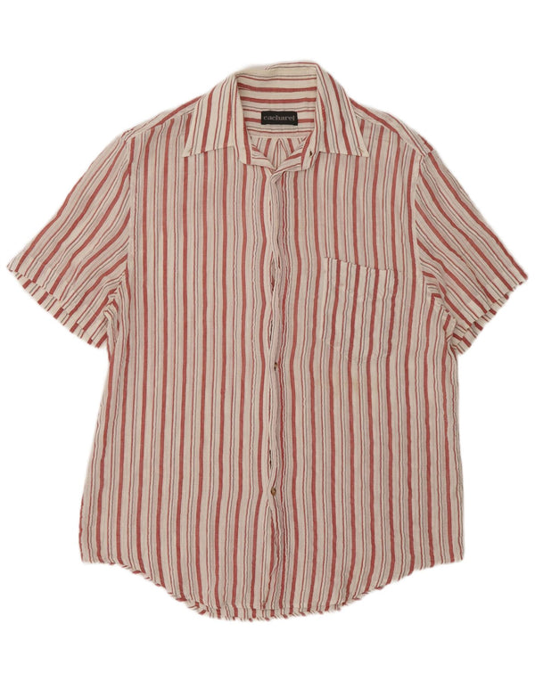 Camicia a maniche corte da uomo Cacharel a righe bianche grandi