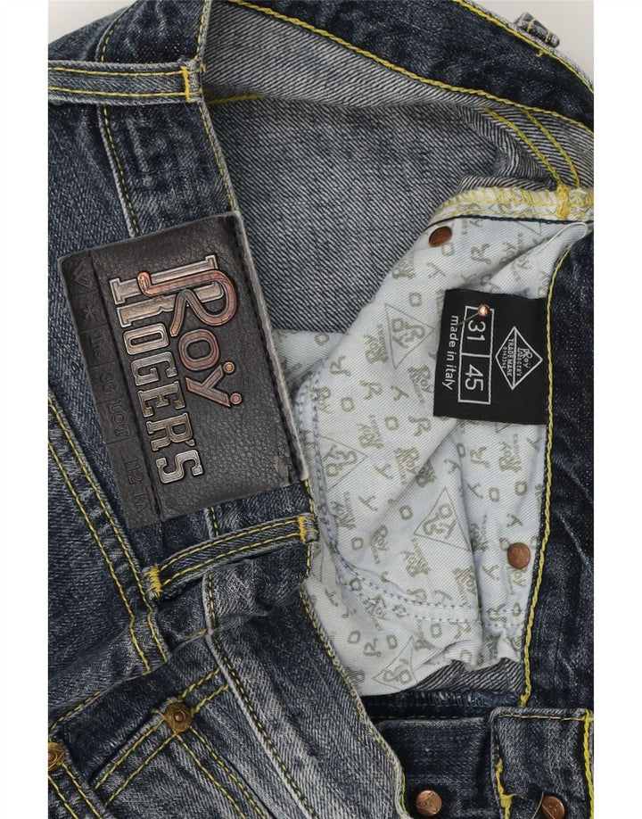 Jeans dritti da uomo Roy Rogers W31 L29 cotone blu navy