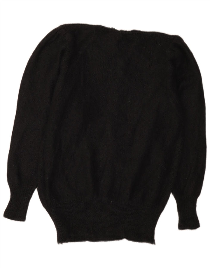 Maglione girocollo da donna vintage IT 44 medio nero