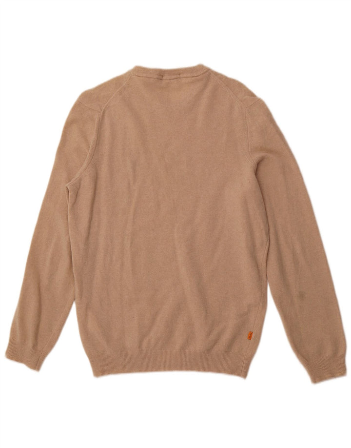 Maglione maglione girocollo da uomo TIMBERLAND piccolo in lana beige