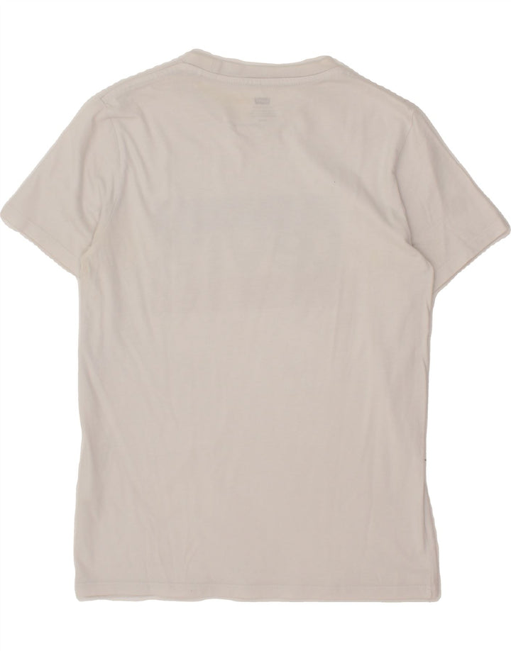 LEVI'S Mens Graphic T-Shirt Top Small White Vintage Levi's and Second-Hand Levi's from Messina Hembry 