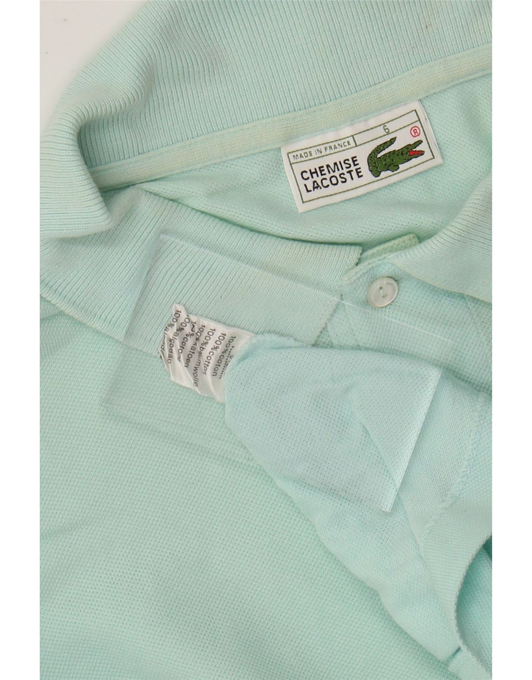 Polo da uomo LACOSTE taglia 6 XL in cotone turchese