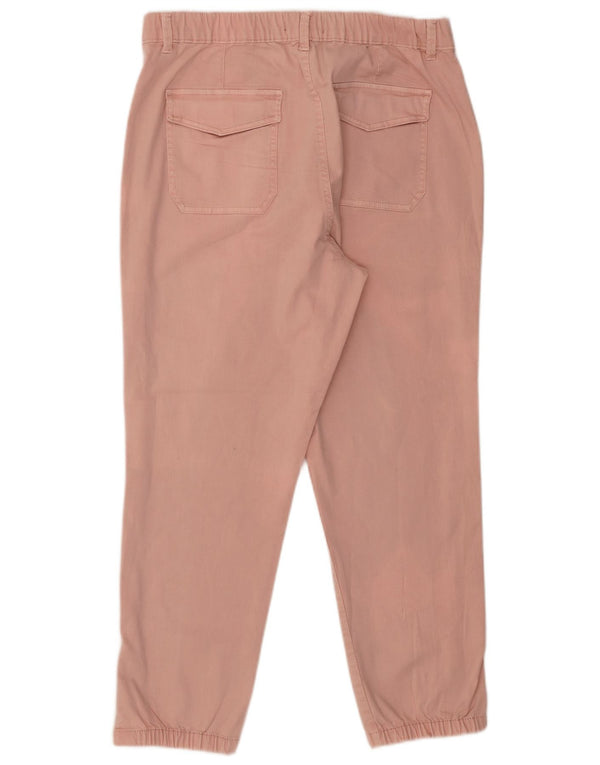 Pantaloni chino da jogging da donna Marks & Spencer UK 16 Large W36 L26 Rosa