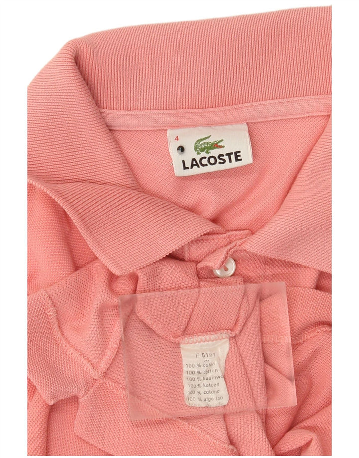 Polo da uomo Lacoste taglia 4 in cotone rosa medio