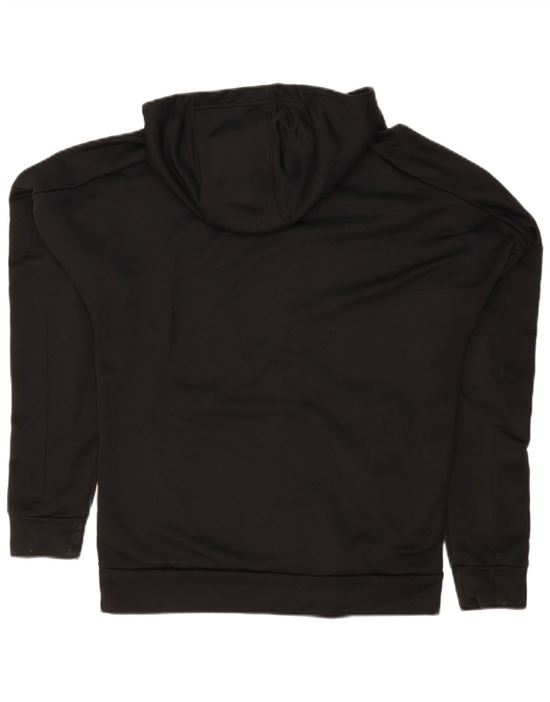 Maglione con cappuccio e zip Adidas da uomo in poliestere nero medio