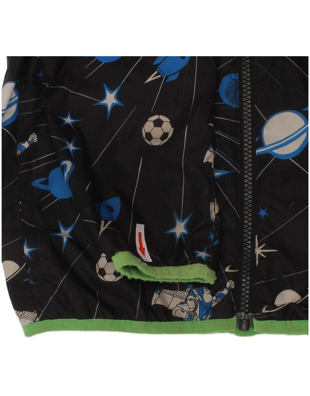 Giacca antipioggia con cappuccio Adidas da ragazzo 5-6 anni in poliestere geometrico nero