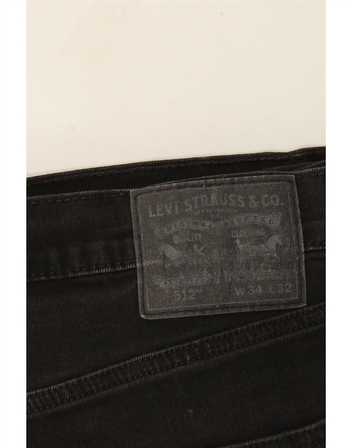 Jeans Levi's Uomo 512 Slim affusolati W34 L32 Neri