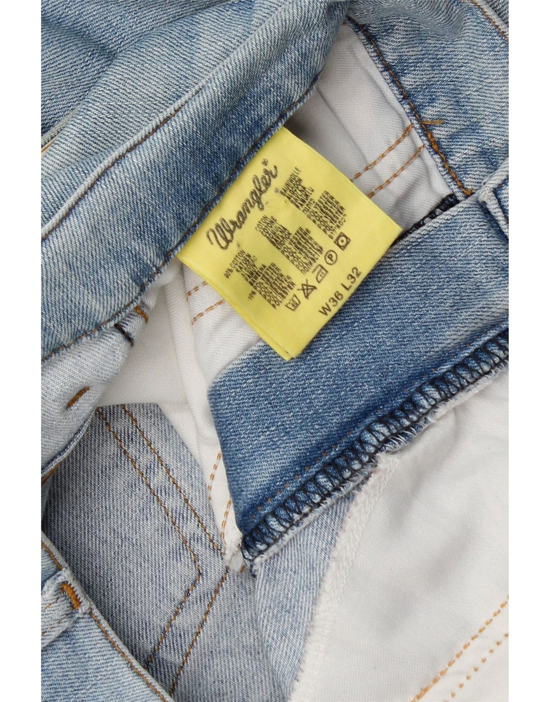 Jeans dritti da uomo Wrangler Texas W36 L32 cotone blu