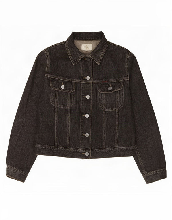 Giacca in denim corto da donna Calvin Klein Jeans UK 14 cotone nero medio