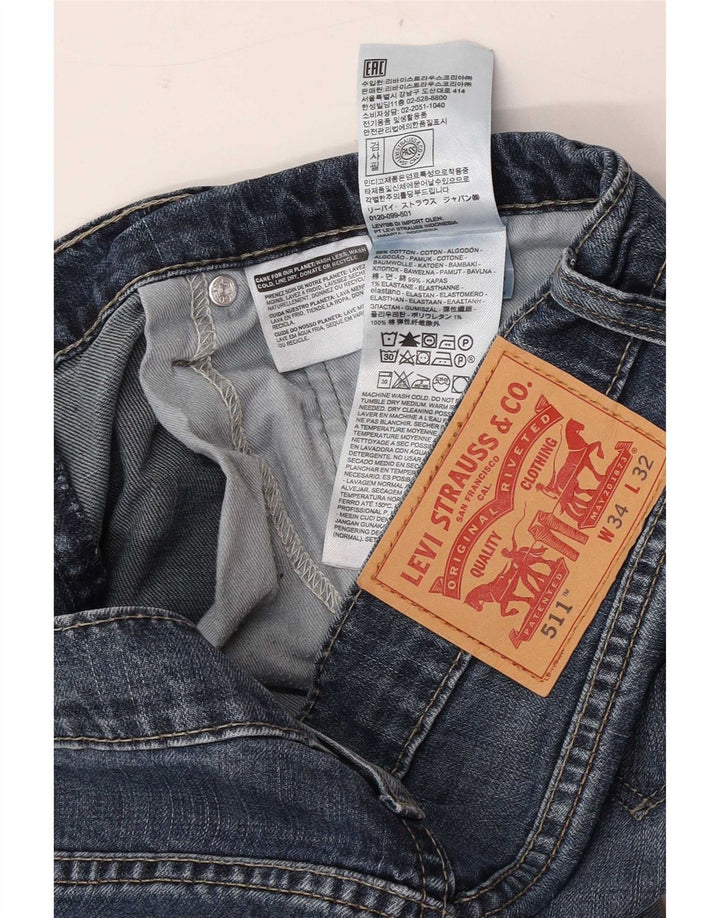 Jeans Levi's Uomo 511 Slim W34 L32 Cotone Blu