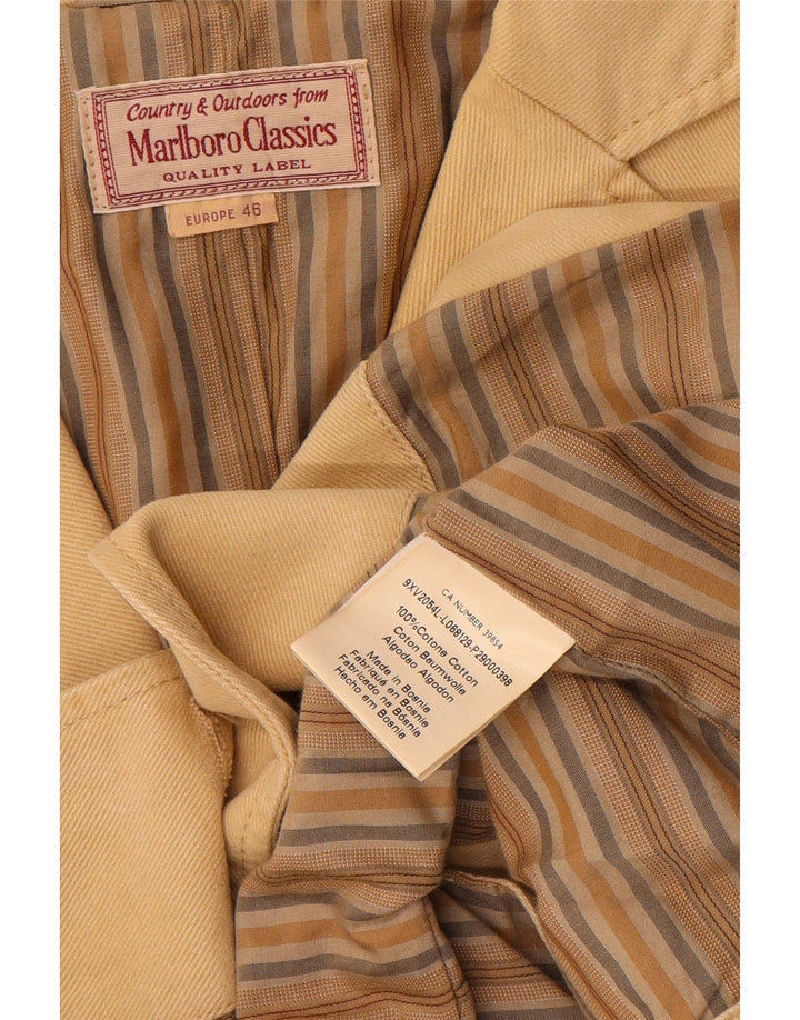 Giacca blazer a 3 bottoni da donna Marlboro Classics EU 46 XL Cotone beige