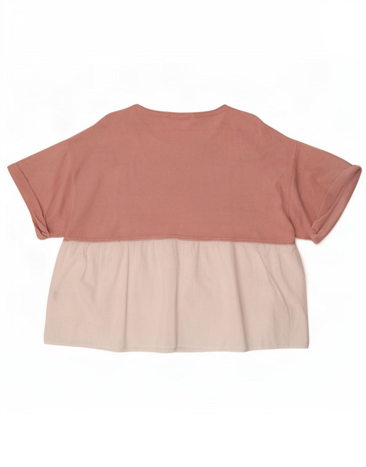 Blusa oversize da donna Zara Top UK 10 Small Pink Colourblock