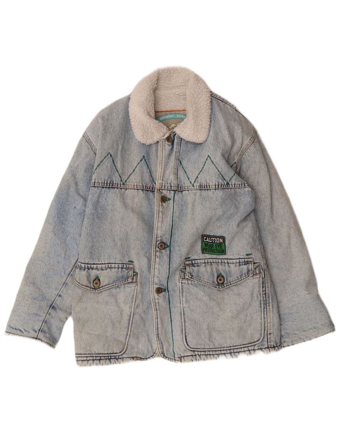 CARRERA Giacca in denim Sherpa da bambino 11-12 anni in cotone blu