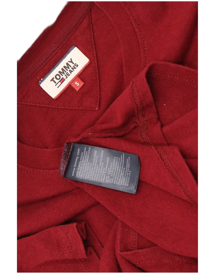 T-shirt da uomo Tommy Hilfiger Top Small in cotone marrone