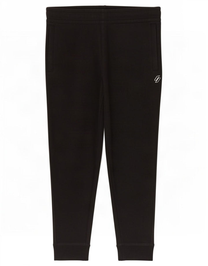 Pantaloni da tuta da uomo Superdry Joggers in cotone nero medio