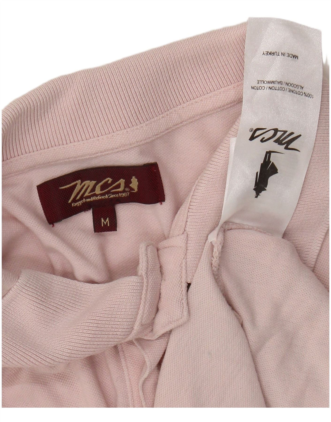 Polo da uomo MARLBORO CLASSICS in cotone rosa medio