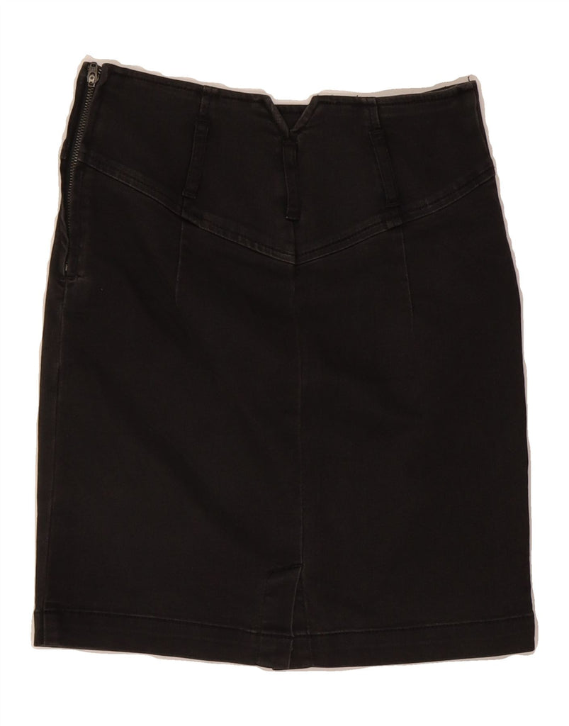 FREE PEOPLE Womens Denim Skirt US 0 XS W24 Black Cotton Vintage Free People and Second-Hand Free People from Messina Hembry 