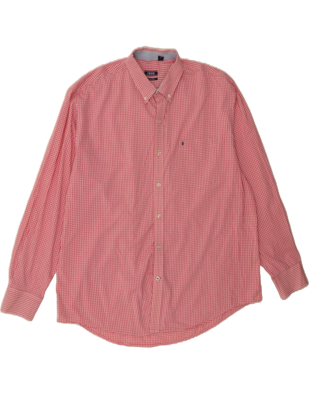 IZOD Mens Shirt XL Pink Gingham Vintage Izod and Second-Hand Izod from Messina Hembry 