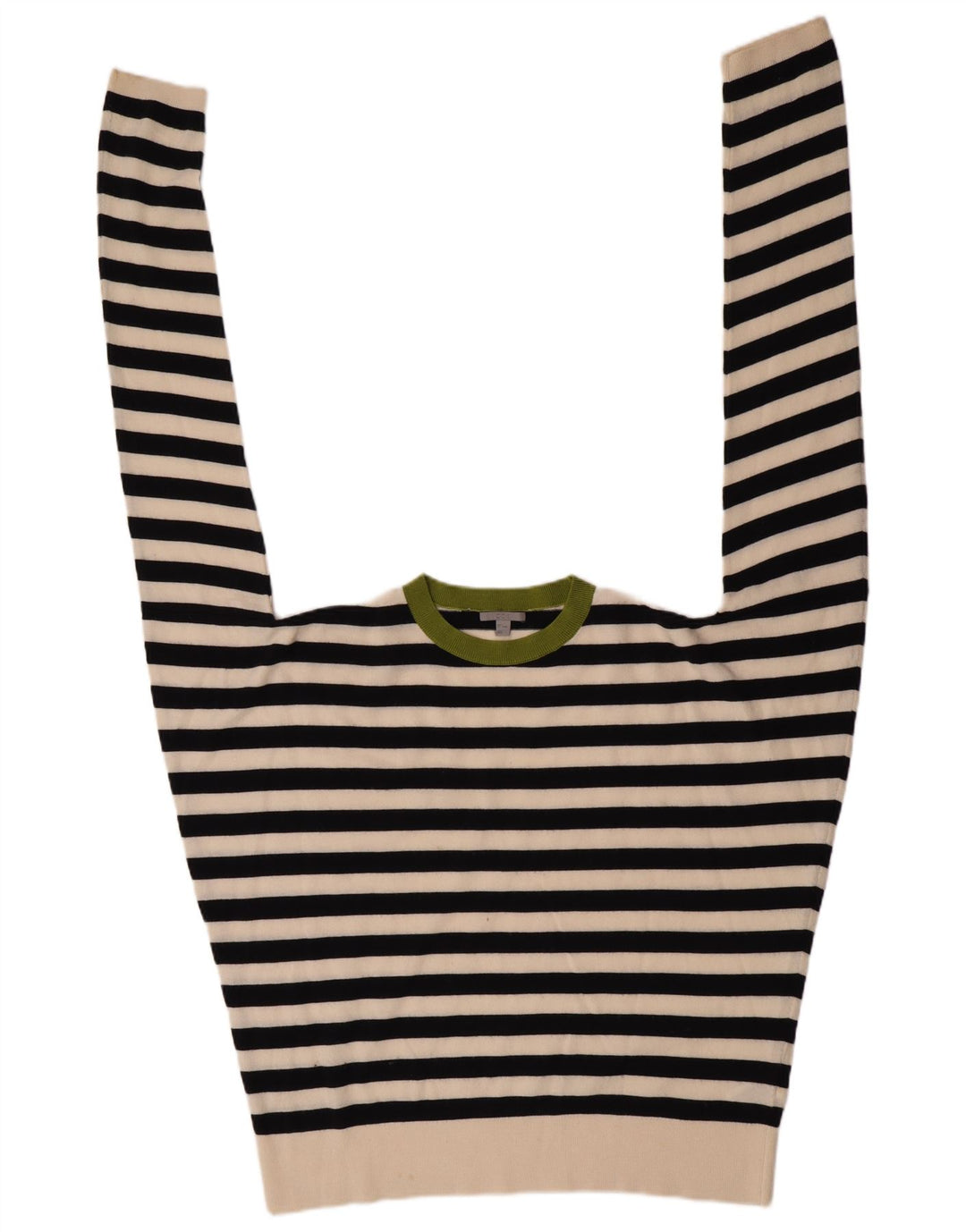 Maglione maglione girocollo oversize da donna Cos UK 10 piccolo a righe nere