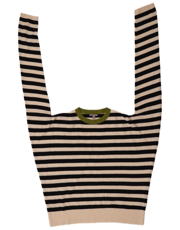 Maglione maglione girocollo oversize da donna Cos UK 10 piccolo a righe nere