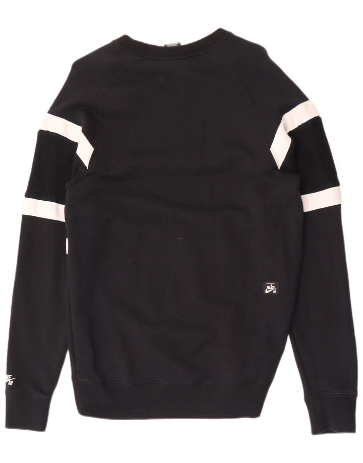 Felpa Nike da uomo in cotone color block medio nero