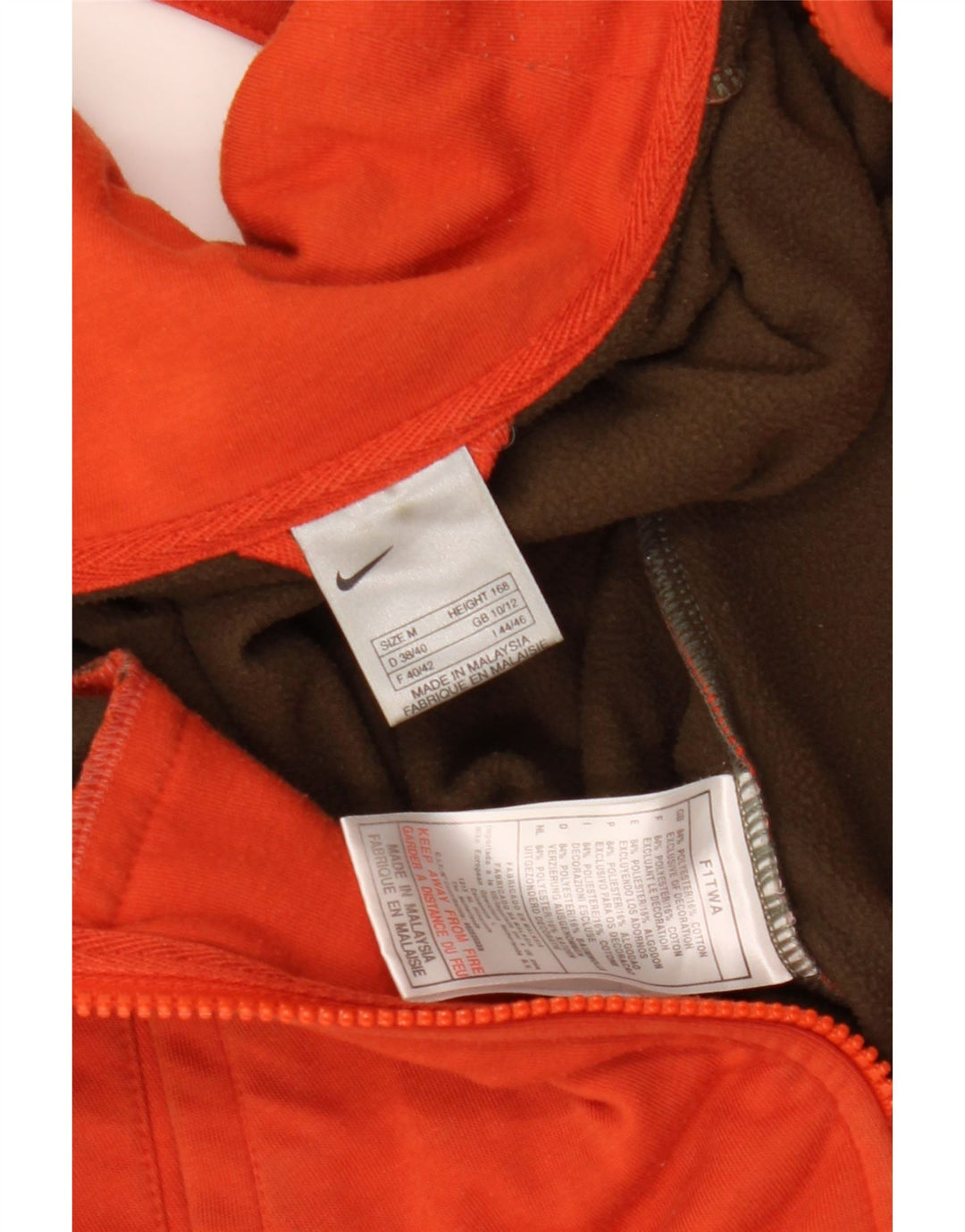 Giacca da tuta da donna NIKE UK 10/12 Poliestere arancione medio