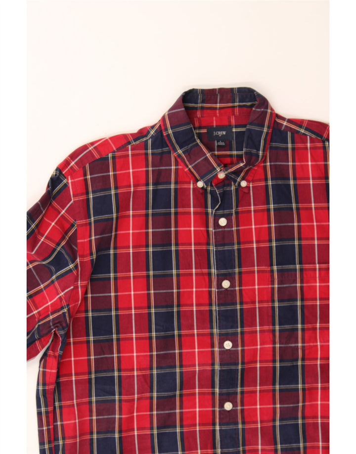 J. CREW Mens Shirt Large Red Check Cotton Vintage J. Crew and Second-Hand J. Crew from Messina Hembry 
