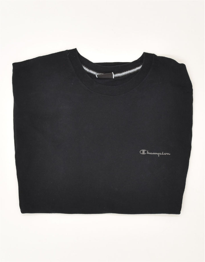 CHAMPION Mens Vintage T-Shirt Top Large Black Cotton Vintage Champion and Second-Hand Champion from Messina Hembry 