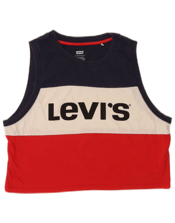 Levi's - Canotta grafica corta da donna, taglia UK 10, piccola, multicolore