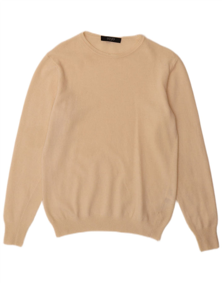 Liu Jo Uomo Maglione Girocollo Maglione Beige Medio Lana Vergine
